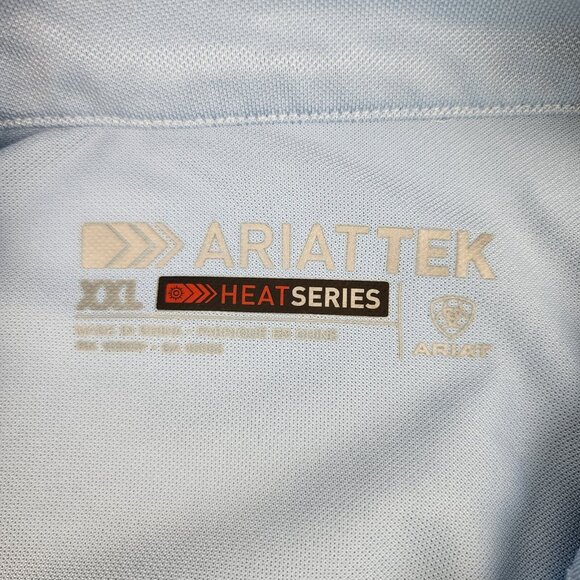 SOLD OUT Ariatttek Shirt Womens XXL Blue Heat Series L/S 1/4 Zip - Picture 3 of 8